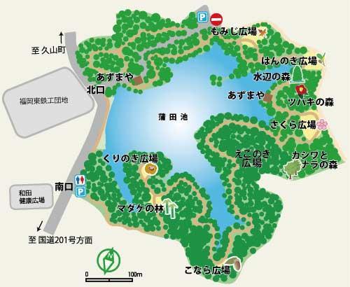 九大篠栗の森のマップ
